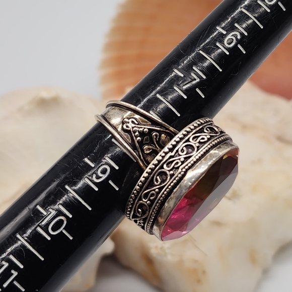 Oval Ametrin Stone Silver 925 Ring Beautiful Holiday Gift - Picture 9 of 13
